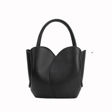 Load image into Gallery viewer, Tulip Black Vegan Leather Bag
