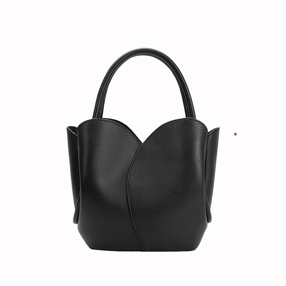 Tulip Black Vegan Leather Bag