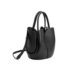 Load image into Gallery viewer, Tulip Black Vegan Leather Bag
