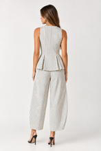 Load image into Gallery viewer, Natural Striped Barrel Pant Set

