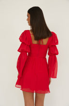 Load image into Gallery viewer, Beah Long Sleeve Mini Dress- Red
