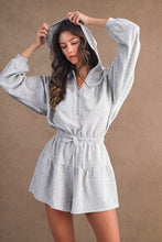 Load image into Gallery viewer, H.Grey Scuba Front Zip Hoodie Romper
