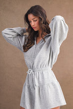 Load image into Gallery viewer, H.Grey Scuba Front Zip Hoodie Romper

