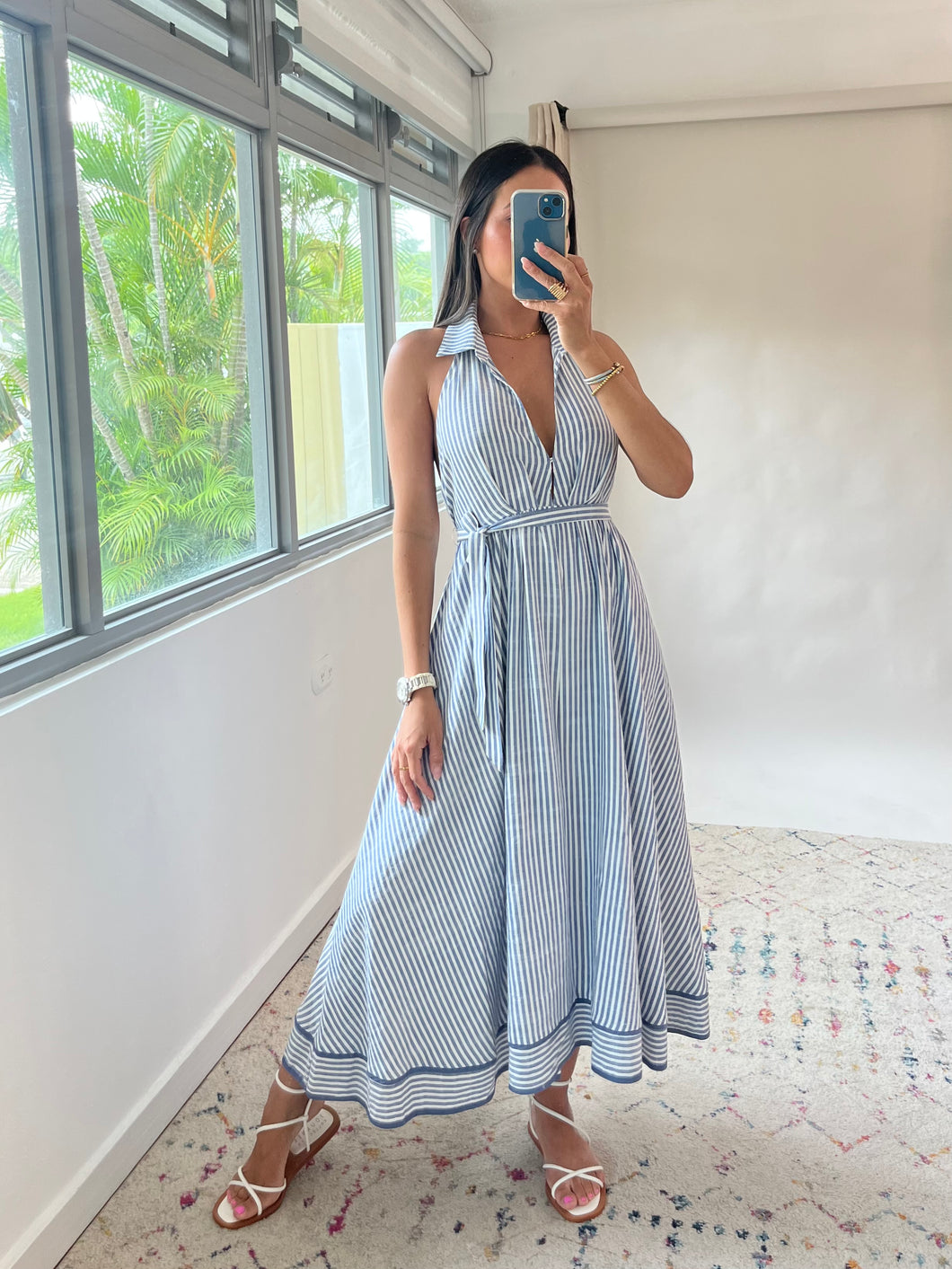 Sicilian Dress- Navy