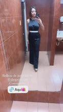 Load and play video in Gallery viewer, Rhinestones Waistband Satin Jumpsuit
