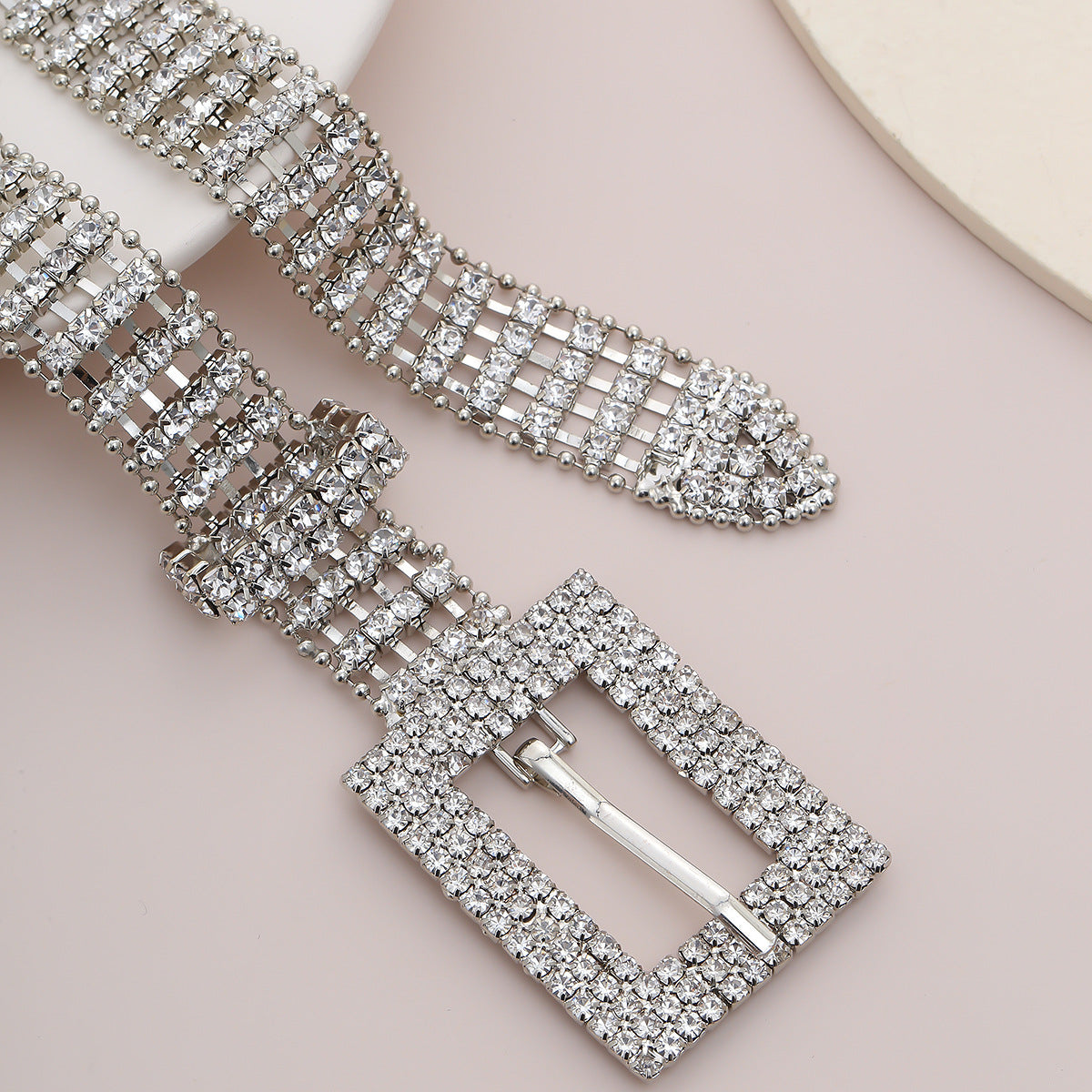 Chain W Rhinestone Belts