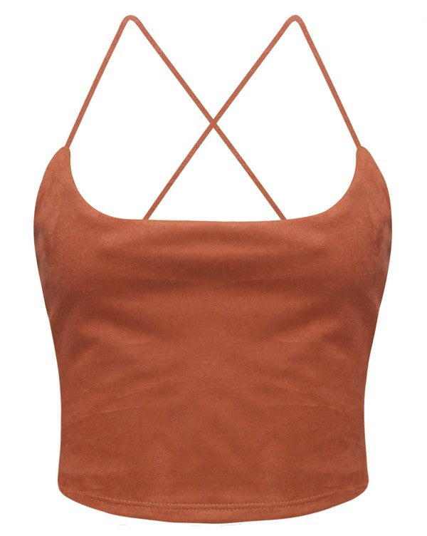 Suede Rust Top