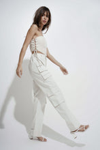 Load image into Gallery viewer, Woven Utility Cargo Pants- Ecru
