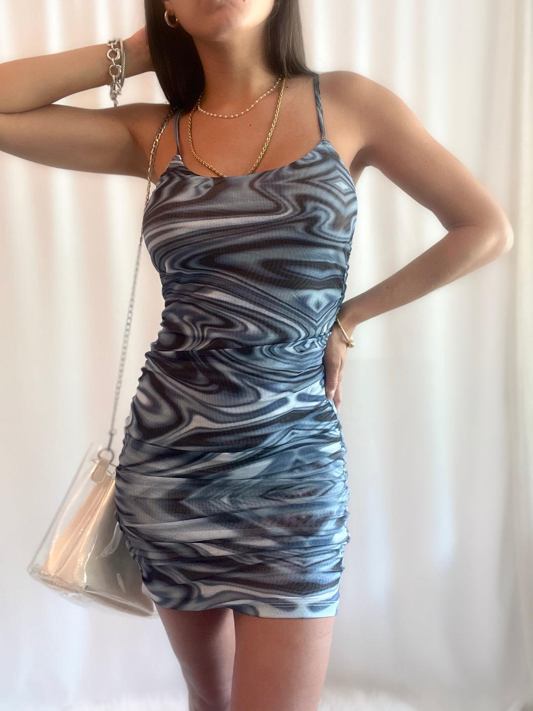 Marble Mesh Dress