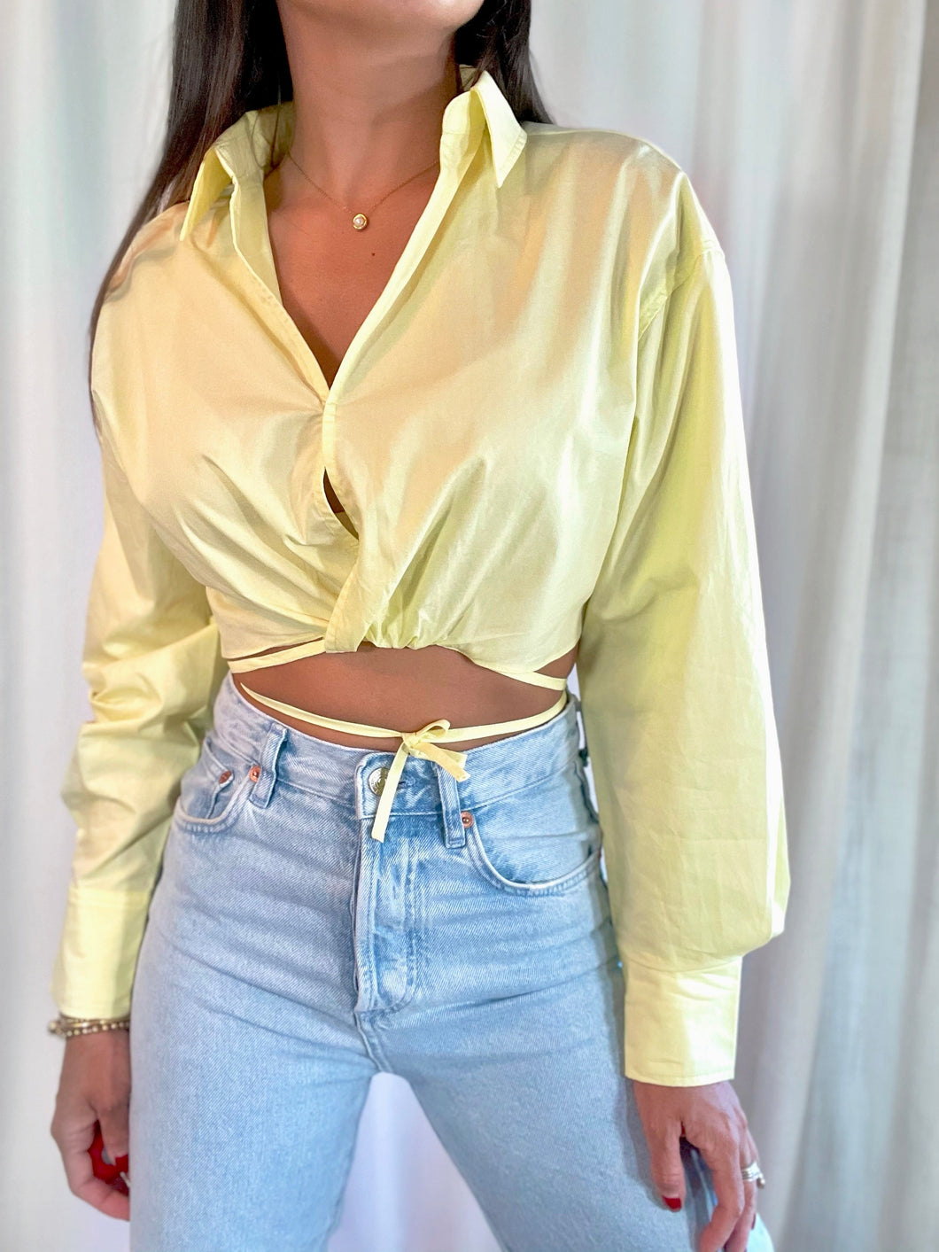 Blonde Collared Top
