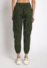 Load image into Gallery viewer, Leopard Army Green Denim Pants
