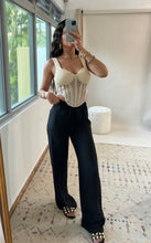 Load image into Gallery viewer, Crochet Corset Top- Beige
