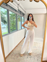 Load image into Gallery viewer, Crochet Corset Top- Beige
