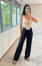 Load image into Gallery viewer, Crochet Corset Top- Beige
