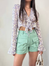 Load image into Gallery viewer, Lavanda Chiffon Tie Top
