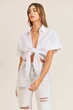 Load image into Gallery viewer, Linen Tie Top- Olive*
