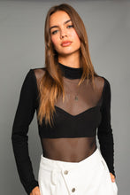 Load image into Gallery viewer, Long Sleeve Mesh Bodysuit
