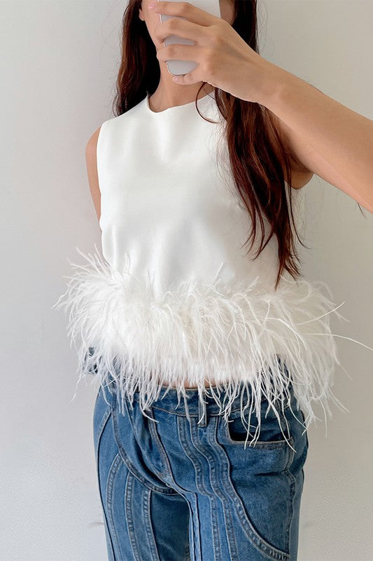 Feather blouse hot sale